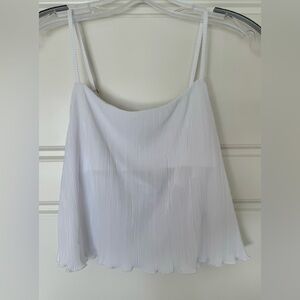 Open Edit White Tie Back Strappy Tank Size‎ M NWT